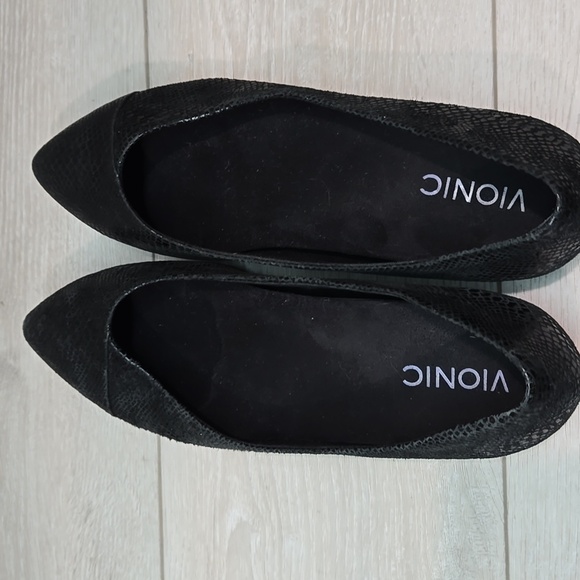 Vionic Women Caballo Elegant Black The Pointed Toe Flats Shoes Sz 8.5 - Picture 7 of 13